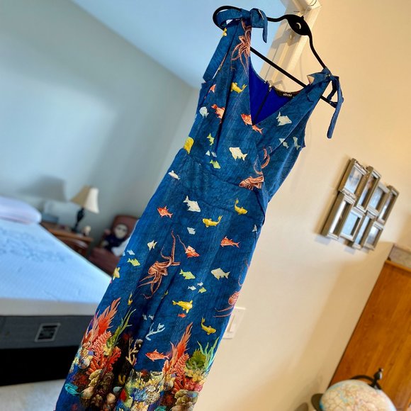 Aquarium Printed Wide-Leg Jumpsuit - Picture 2 of 6